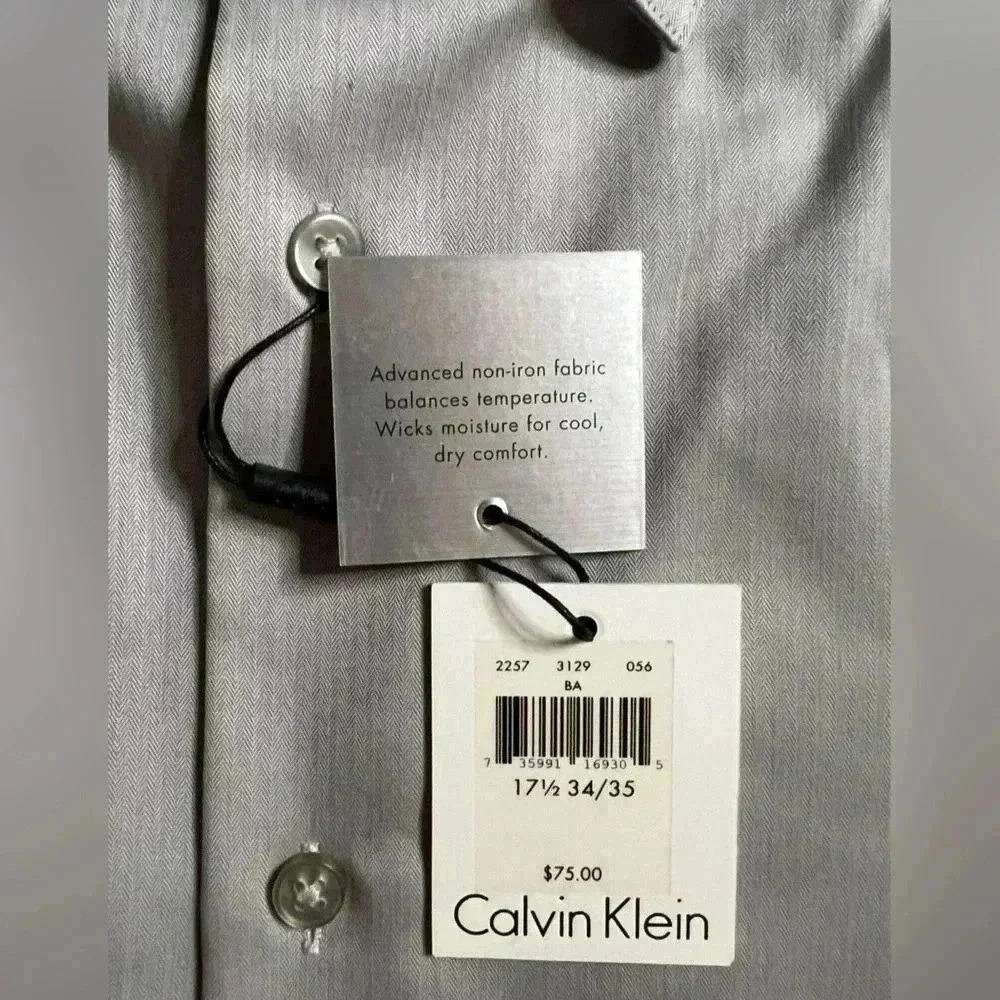 Men’s XL Calvin Klein Regular Fit Performance Long Sleeve Button Down NWT - Picture 4 of 6